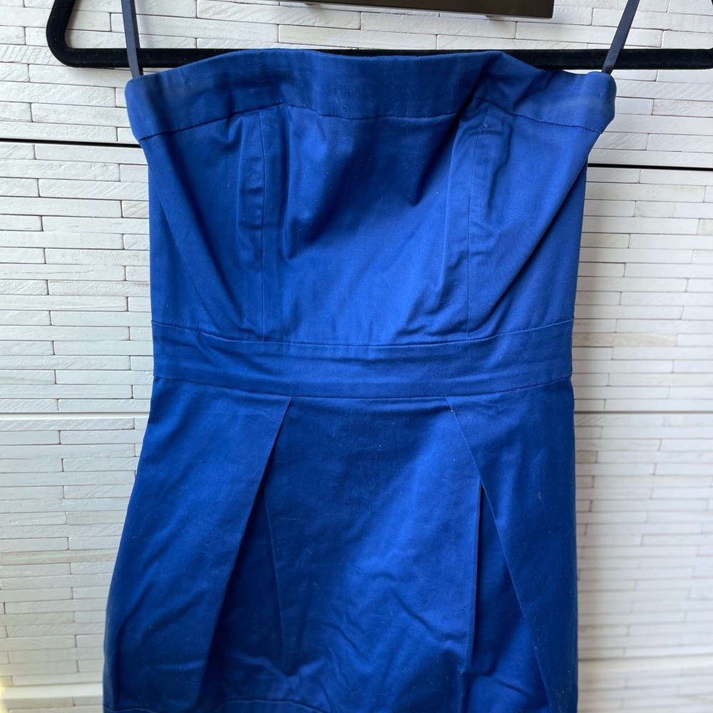 French Connection Blue Strapless Dress Size 2